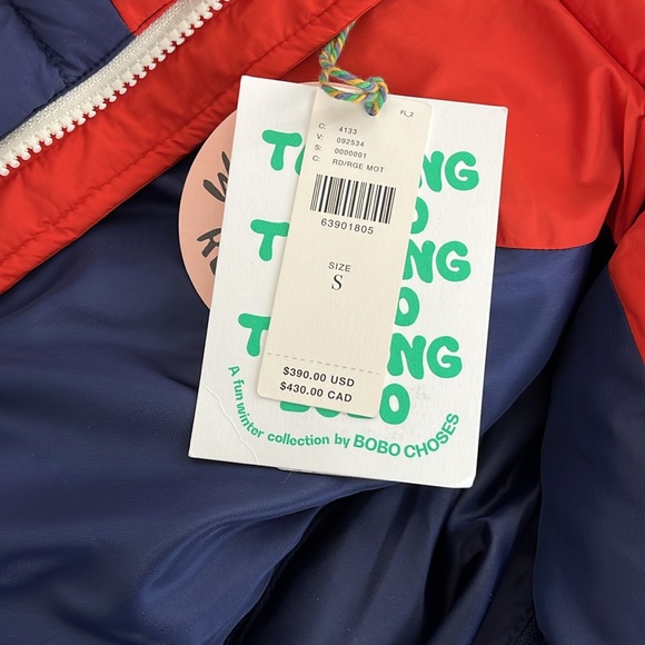 Anthropologie NWT BOBO CHOSES Colorblocked Retro Puffer Jacket/Vest size S. - Picture 7 of 10